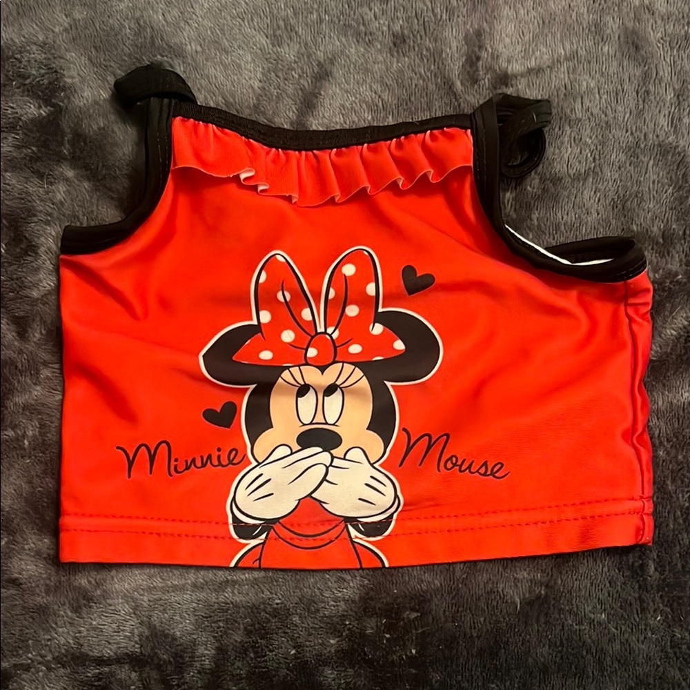 3 piece Red Minnie Mouse Swim Suit / Bathing Suit Size 2T